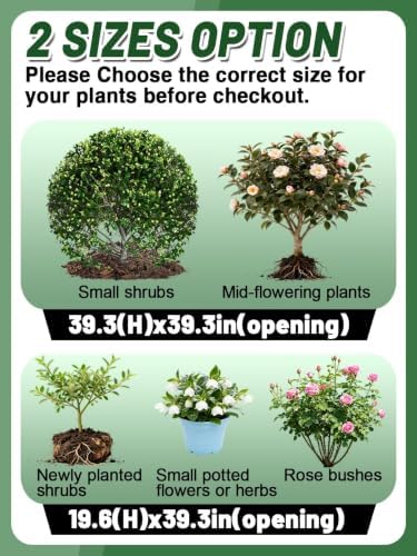 12Pcs 19.6x39.3" 70GSM Thick Plant Covers Freeze Protection for Shrub