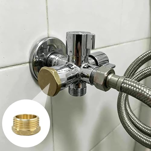 2 pcs 3/4" Garden Hose End Caps, Brass Male Thread Garden Hose Cap with Washers, Outdoor Faucet End Cap Brass Pipe Plug Spigot Cover