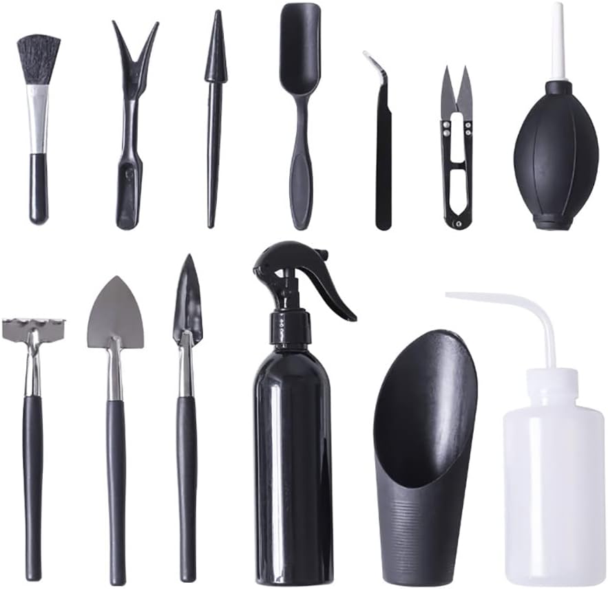 Alnicov 14 Pcs Succulent Plants Tools,Succulent Transplanting Tools Kit Mini Garden Hand Transplanting Tools Set with