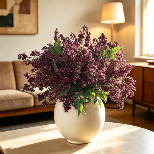 Thewe 12Pcs Berries Stems Fake Flowers for Vase