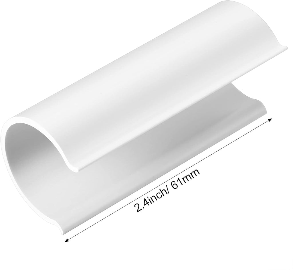 Jetec 64 Pieces PVC Pipe Clips Pool Cover Clamps for Above Ground Pools for Greenhouses, Row Covers, Shelters, Bird