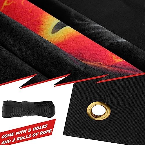 Irenare 2 Pcs Halloween Eyes for Windows, Curtain Panels Black Window Treatment Scary Eye Halloween Window Posters Silhouette for Bedroom Living Room, 34.49 x 60.24 Inches(Dragon)