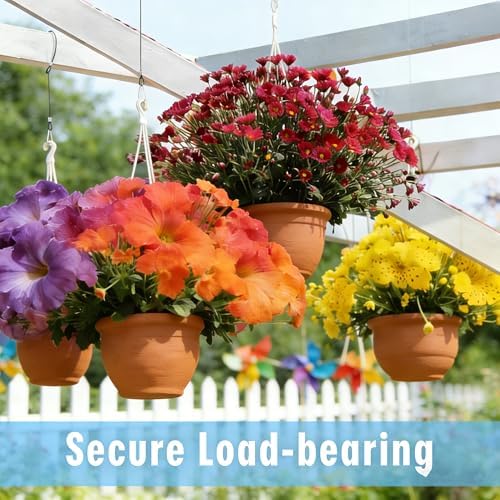 5 Pcs 25in Hanging Chain Cable Rope Bird Feeder Hanger, Hanging Steel Cable with Carabiner Hook, for Suet Feeder, Tree, Planters, Lanterns