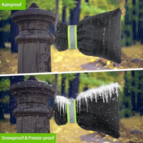 Insoma Pro Outdoor Faucet Cover for Winter, Thicken 7.1" W x 8.7" H Hose Bib Insulation Cover for Freeze Protection, Outside Water Spigot Covers for Winter Waterproof Reusable, 3 Pack