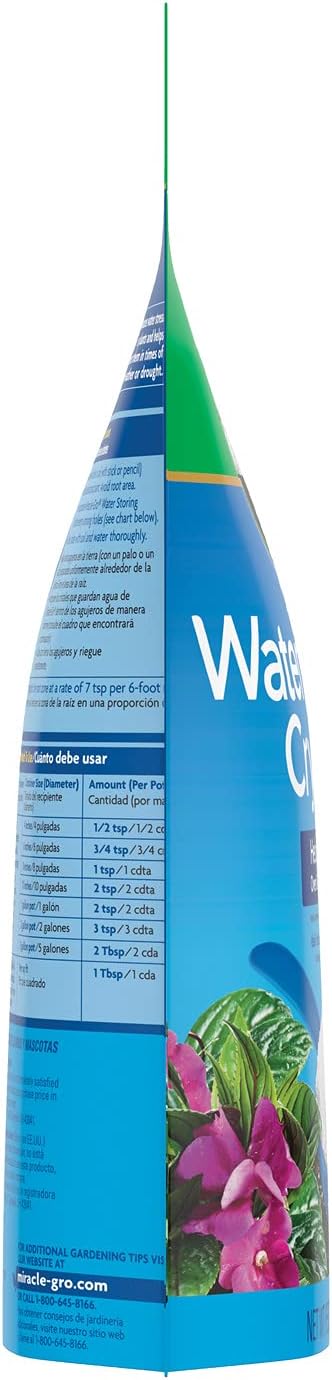 Gro Water Storing Crystals, 12 oz. (2-Pack) | Soil Moisture Retention Crystals for Indoor and Outdoor Plants