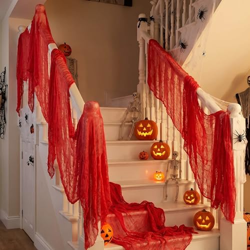 RunNico 500"x39" Large Halloween Scary Gauze, Spooky Cloth Party Decoration