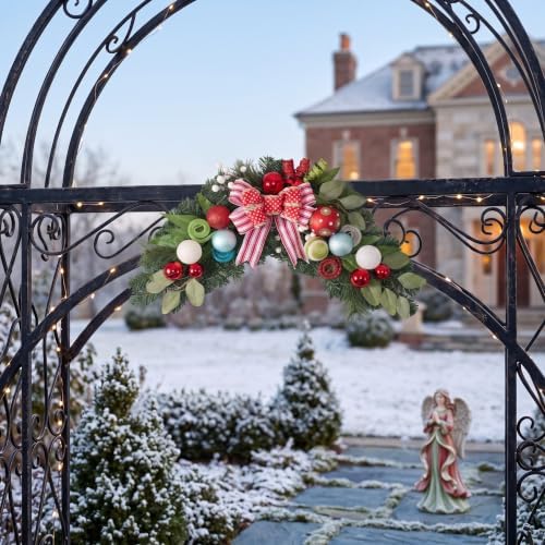 Valery Madelyn Pre-Lit Christmas Swag Decoration 24 Inch Elf Red Green