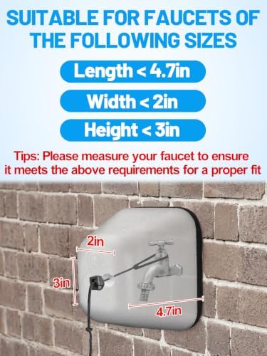 Outdoor Faucet Covers for Winter, Easy to Install Insulated Foam Protector Against Freeze for Outside Faucet Water Spigot Garden Hose Bib, Resuable, 4 Pcs