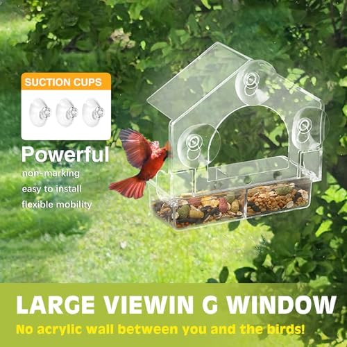 Clear Bird Feeder for Window