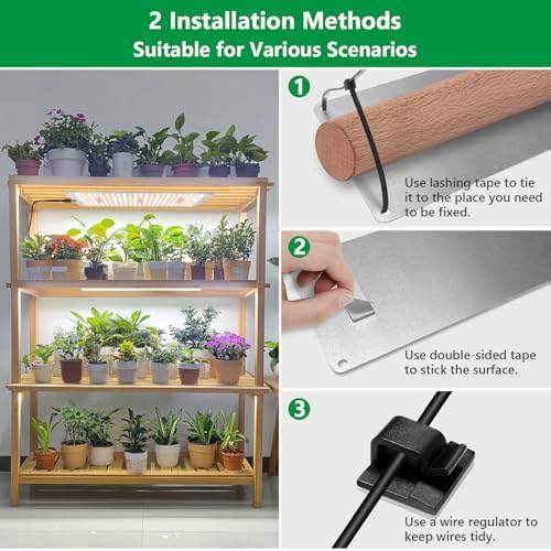 Aumtrly Grow Light for Indoor Plants, 1104 LED Full Spectrum 4 Panel/2 Pack