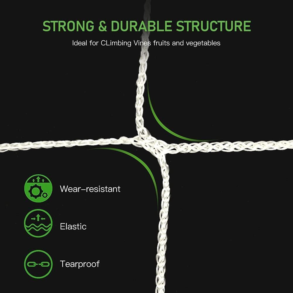 Trellis Netting, CANAGROW Heavy-Duty Garden Plant Trellis Netting for Climbing Plants, Outdoor Indoor Grow Net for