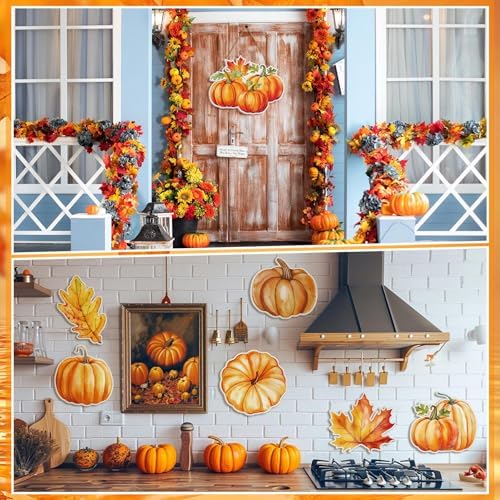 Bencailor 12 Pcs Fall Yard Sign with Stakes Autumn Outdoor Decorations