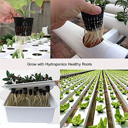 ORIMERC 2 inch Net Pots for Hydroponics Plants, 100 Pack Net Cups with Watering Rope & Plant Labels, for Hydroponic Supplies Aquaponics Vegetable Garden Growing Baskets Nursery Slotted Mesh tower Pots