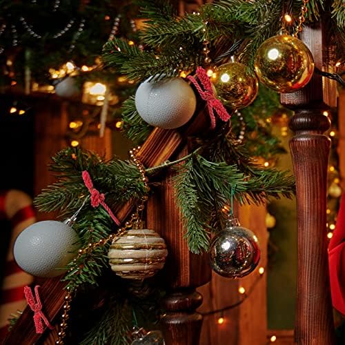 Zhengmy 32 Pcs 20 Inches Christmas Garland Ties Christmas Decorative Twist Ties for Banister Reusable and Flexible Twist for Xmas Home Decorations Holiday Craft Wrapping (Red)