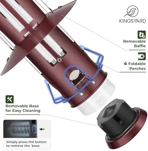 Kingsyard Squirrel Proof Bird Feeders for Outdoors Hanging