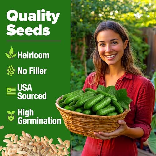HOME GROWN Persian Cucumber Seeds, 50+ Seeds, Cucumis sativus