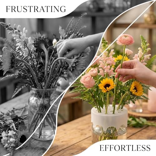 Silicone Flower Arranging Grid, Reusable Flexible Floral Stem Holder