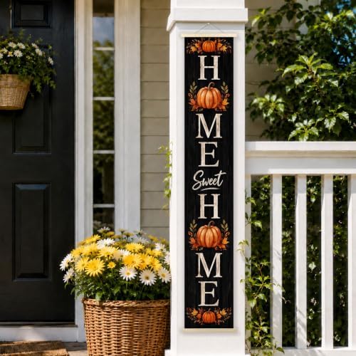 Home Sweet Home Fall Porch Door Banner Wall Decorations 8x47