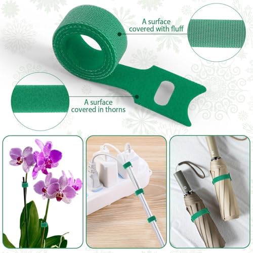 100 Pcs Christmas Garland Ties15.75Inch Adjustable Garland Twist Ties Green