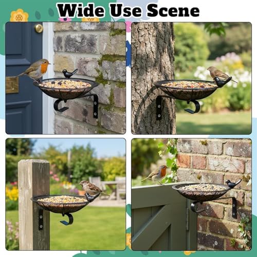 Metal Tray Bird Feeder, Heavy Duty Mesh Seed Tray for Wild Bird
