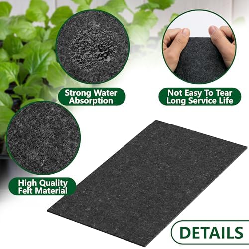 EBaokuup 12 Pcs 24-Cell Replacement Capillary Mats-13 x 8.3 Inches Self Watering Seed Starting Mat-Capillary Mats for Indoor Gardening Greenhouse Plant Seed Starting