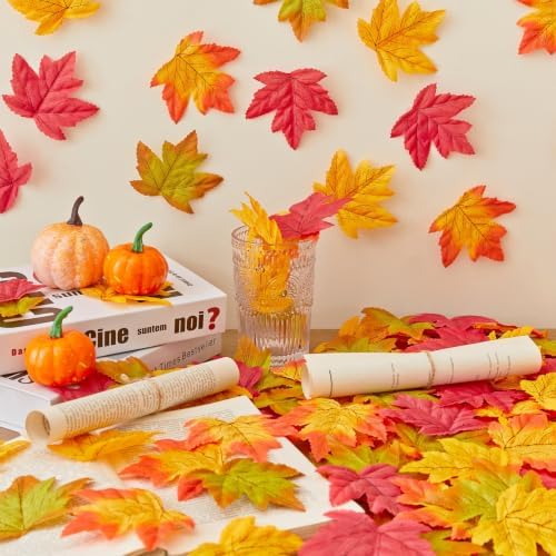 Fall Leaves 3.4 inch Fake Fall Leaves Table Decor