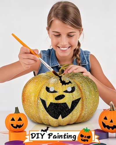 DuHouse Faux Pumpkin Artificial Yellow Green Pumpkins
