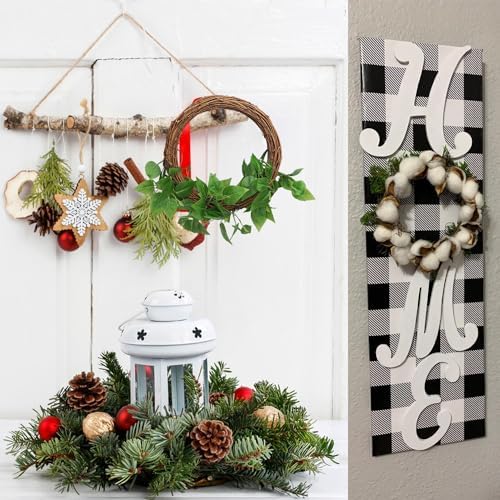6 Pcs 12 Inch Natural Grapevine Wreath Set, Hand-Woven Vine Branch Wreaths for DIY Crafts, Christmas Decorations, Home & Event Styling