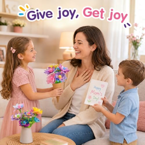 IQBOX Flower Making Kit for 4 5 6 7 8 Year Old Girls Brithday Gifts