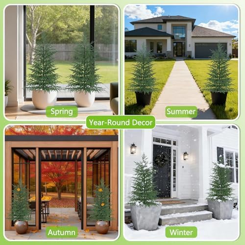 4FT Artificial Norfolk Pine Tree, 1pc Faux Potted Plants