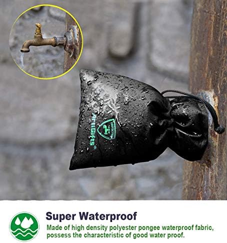 Pro Outdoor Faucet Cover Socks for Winter Freeze Protection, 5.9" W x 7.7" H, Black, Set of 2