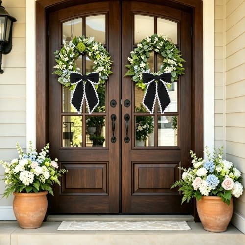Wreath Sash for Front Door, 2pcs Wreath Scarf Halloween Decorations