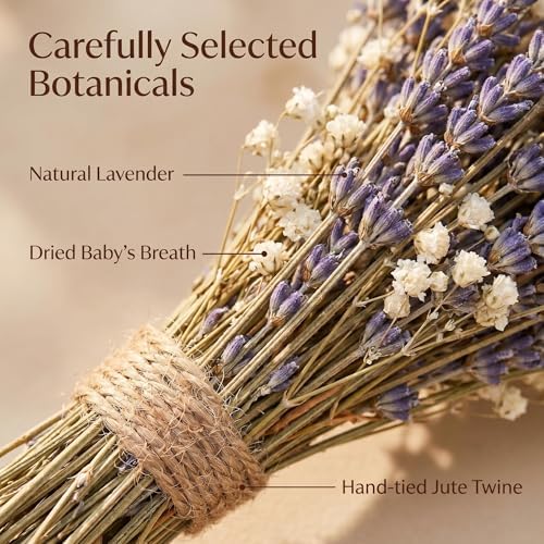 Dried Lavender & Baby's Breath Bouquet with Scent Sachet