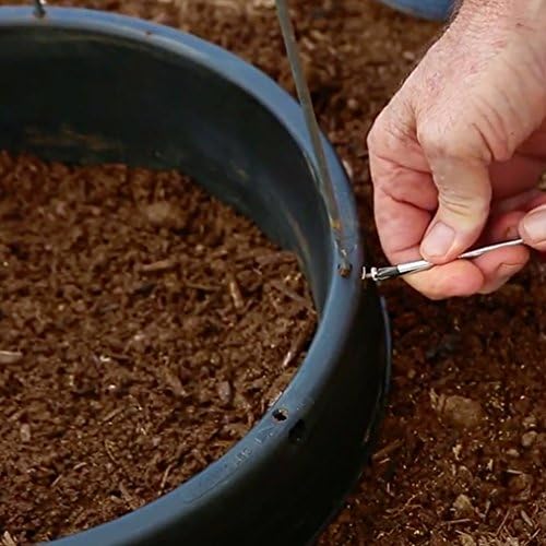 6-Pack 15" Planting Rings – Smart Water-Saving Tomato & Vegetable Support System, Anchors Tomato Cages, Prevents