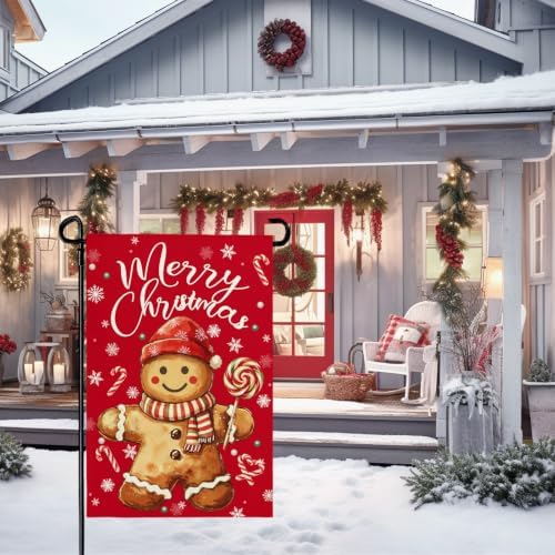 Christmas Garden Flags for Outisde 12 x 18 Inch Double Sided