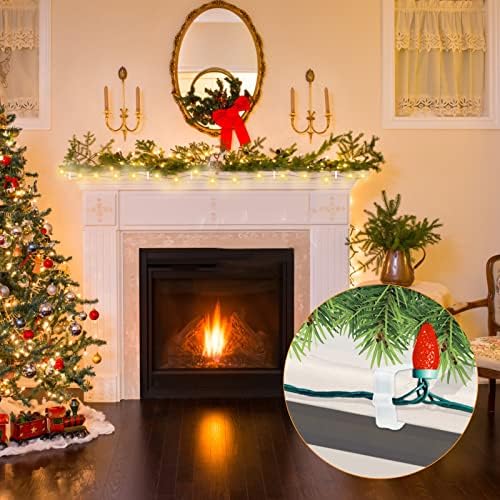 100 Pcs Christmas Light Clips Outdoor 3/4'' - 7/8" for Roof Gutters