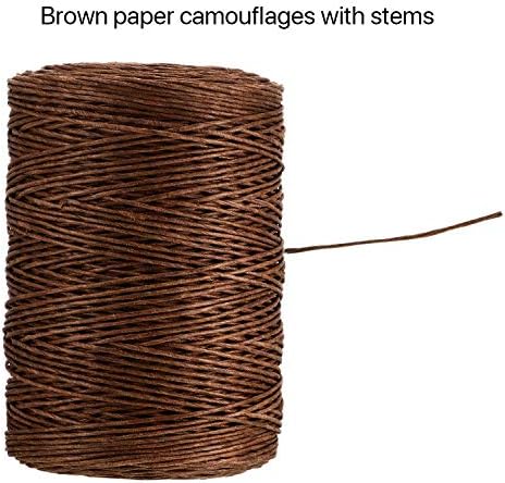 Syhood 673 Feet Floral Vine Bind Wire Rustic Craft Wire, Brown