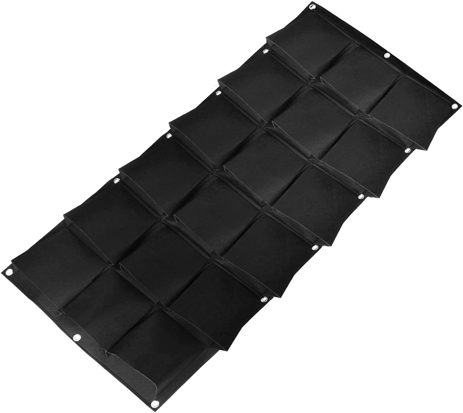 SOUJAP 2 Pack 18 Pockets Vertical Wall Garden Planter Plant Grow Bag, Hanging Felt Grow Bags Vertical Wall Garden for