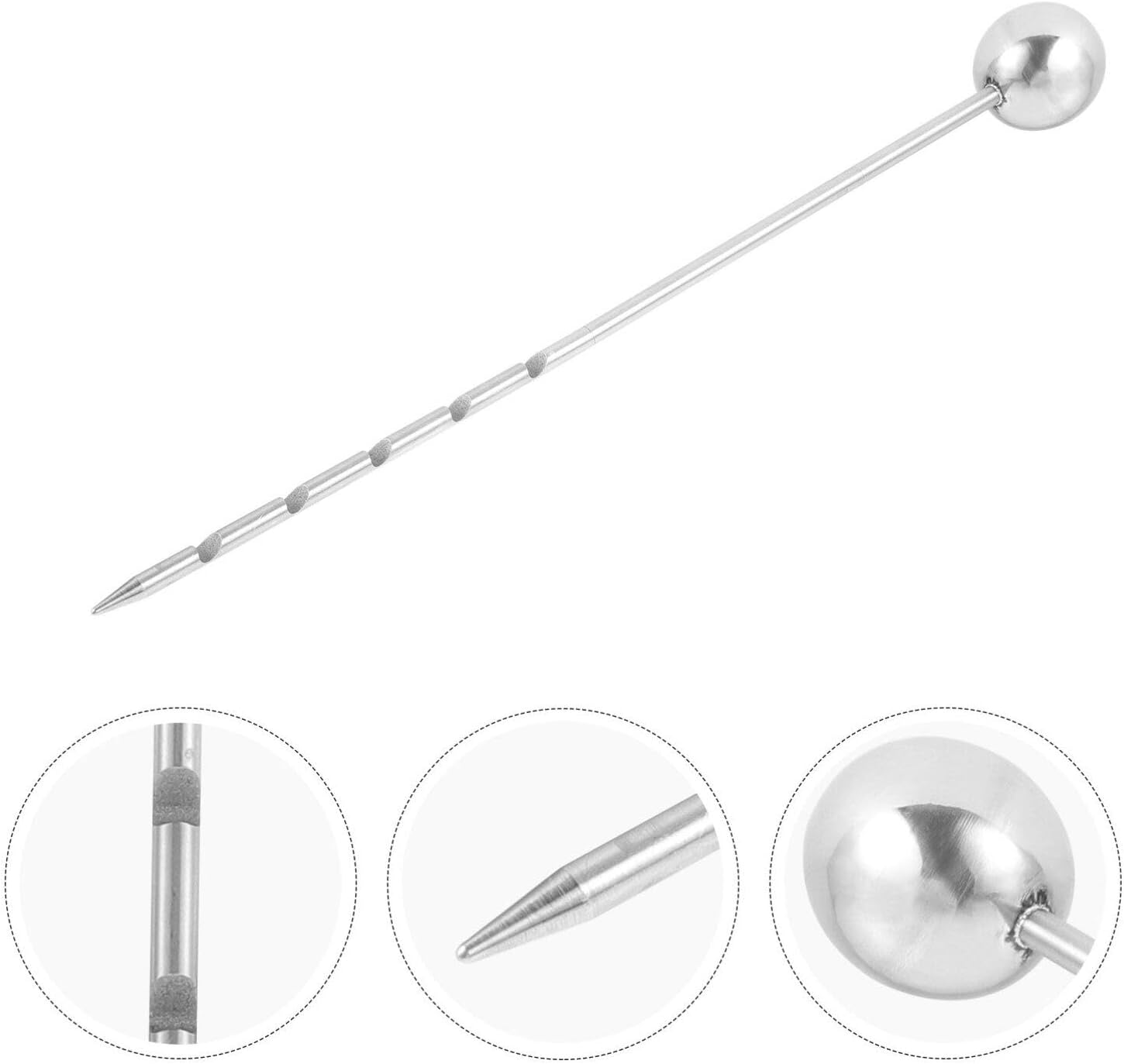 GANAZONO Sampler Probe Stainless Steel Monitor Metal Moisture Meter 14in Detector Metal Grain Rice Sampler for Lawn