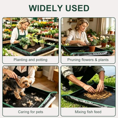 Waterproof Repotting Mat Super Thick for Potting Soil & Mix 39.5"x29.5"