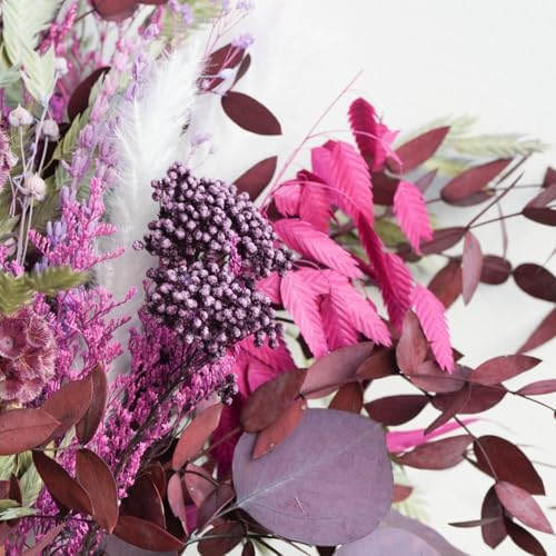 Magenta & Plum Purple Dried Flower Bouquet