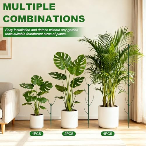 15 Pack Stackable Plant Support Stakes Indoor/Outdoor Support Pole