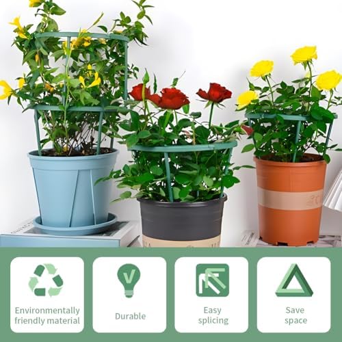 12Pack Plant Support Stakes Sets Plastic Versatile Plant Cages