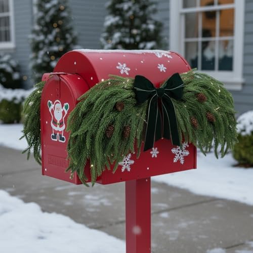 Suncalla 2 Pack 31.5" Christmas Swag Decoration, Norfolk Pine, Green