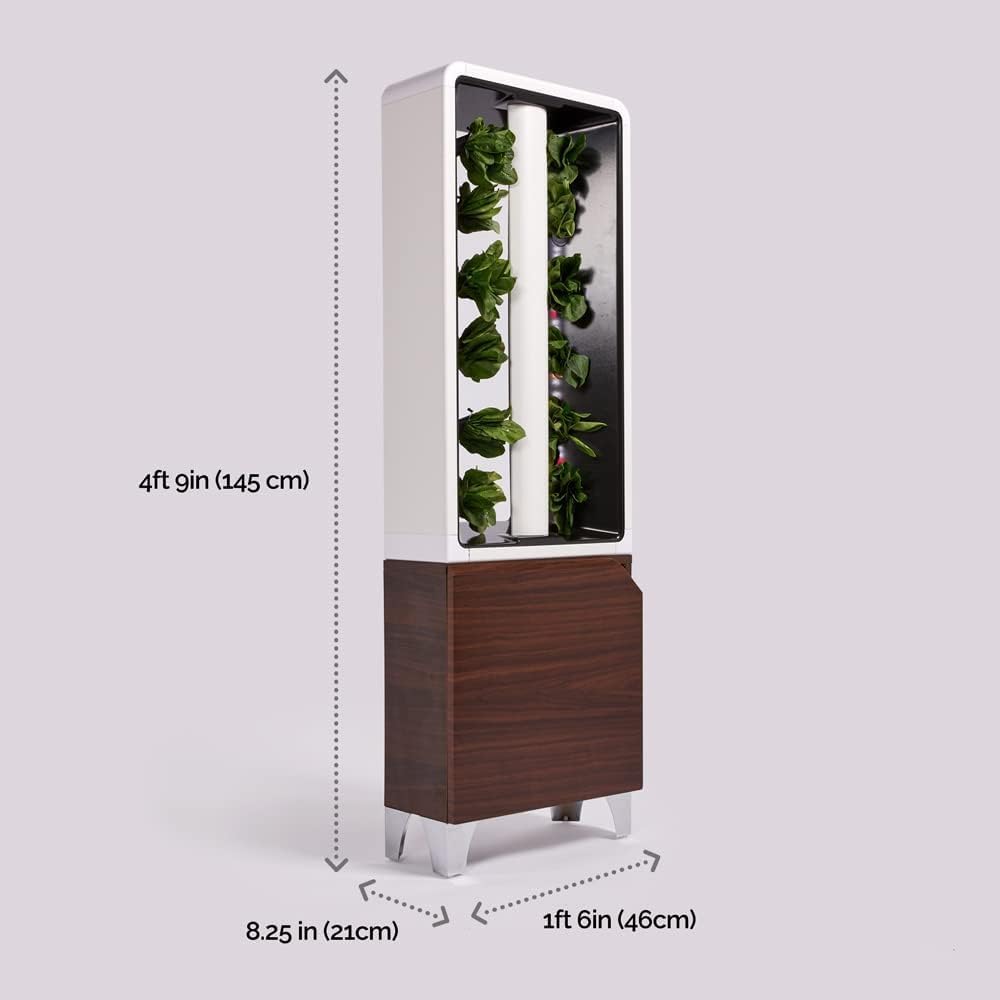 Just Vertical EVE Tower Garden Hydroponic Indoor Growing System - Grow 12 Fresh Herbs & Vegetables Year-Round