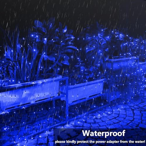 iBaycon 2Pack 4FT x 6FT Christmas Net Lights Outdoor Mesh Light, Blue