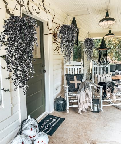 RECUTMS Artificial Hanging Plants Fake Black Vines Faux Draping Greenery
