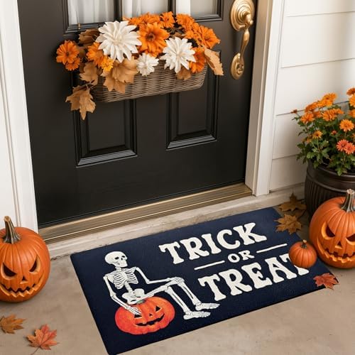 Halloween Door Mat 17x29 Inch Welcome Front Doormat, Trick Or Treat