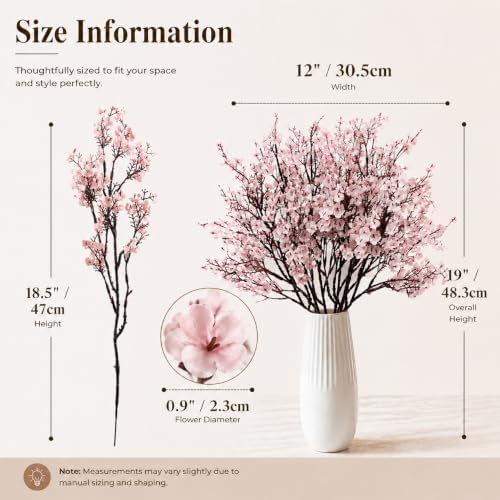 Mandy's 6 Bundles Artificial Light Pink Baby’s Breath Flowers
