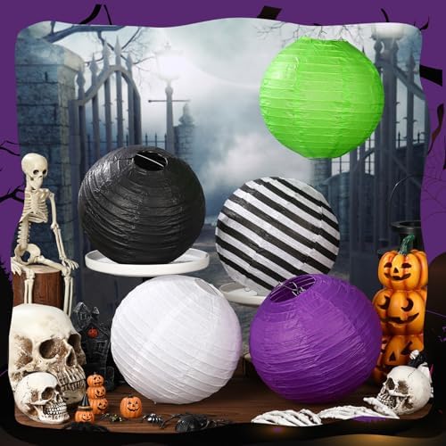 VIHOSE 15 Pcs Halloween Paper Lanterns Party Decorations Hanging Lanterns